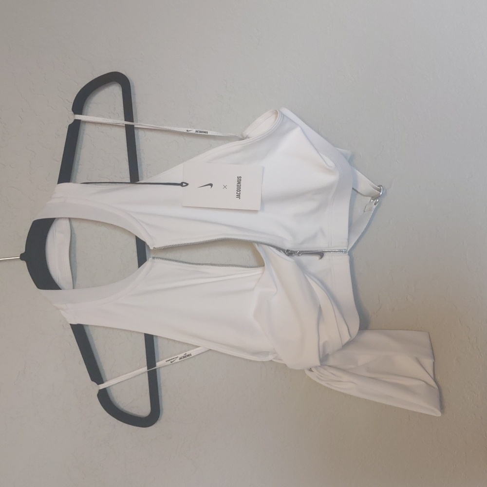 NWT Jacquemus x Nike Le Haut Drape Top In White - Picture 3 of 7